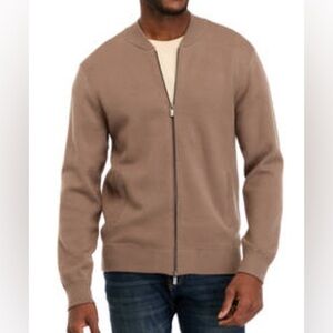 Elie Tahari Soft Viscose Full Zip Academia Sweater Cardigan Mens S Casual Preppy